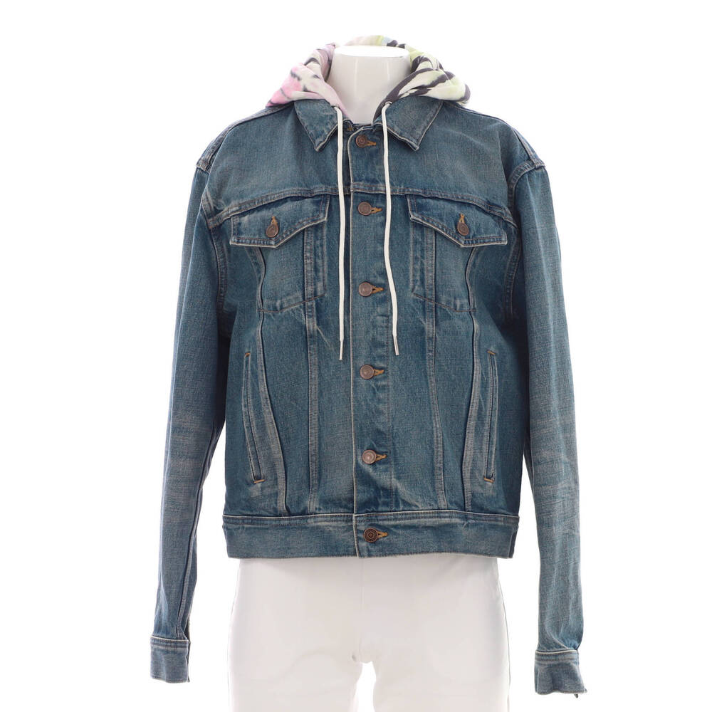 Celine Hooded Trucker Jacket Denim with Cotton